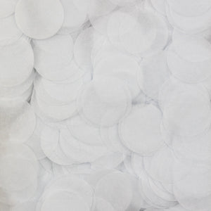 All White confetti circles - five handfuls